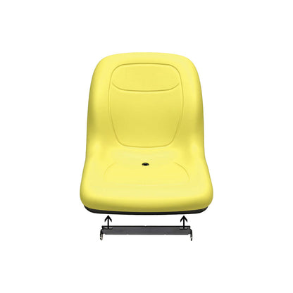 Uni Pro 125 Bucket Seat Kit | With Hinge Bracket for John Deere Mowers | Yellow Vinyl