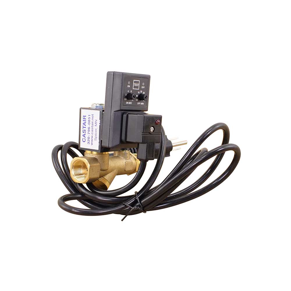 CASTAIR | Electric Auto Drain with Timer and Mounting kit | Universal