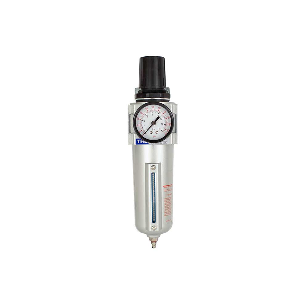 CASTAIR | Inline Filter Regulator Combo w/Gauge - 3/4 In. NPT | 5 Micron Filter