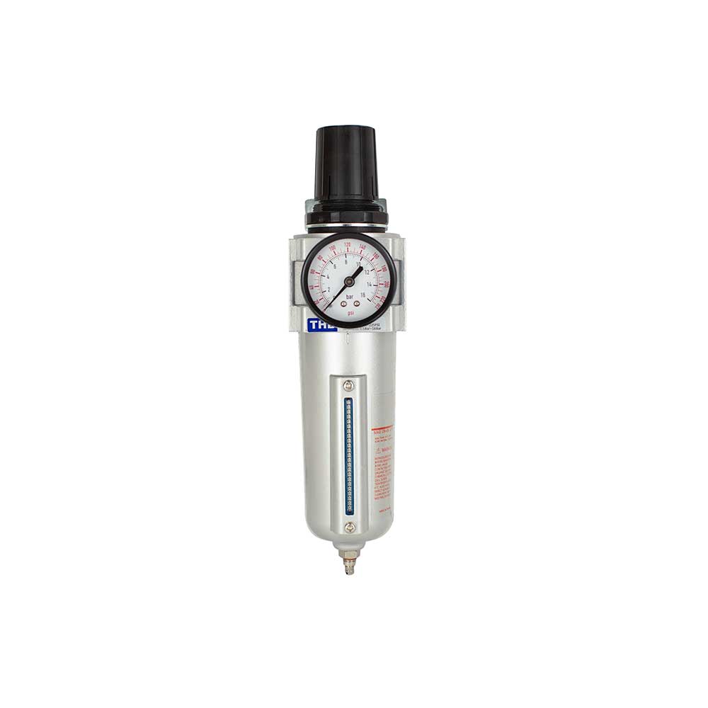 CASTAIR | Inline Filter Regulator Combo w/Gauge - 1/2 In. NPT | 5 Micron Filter