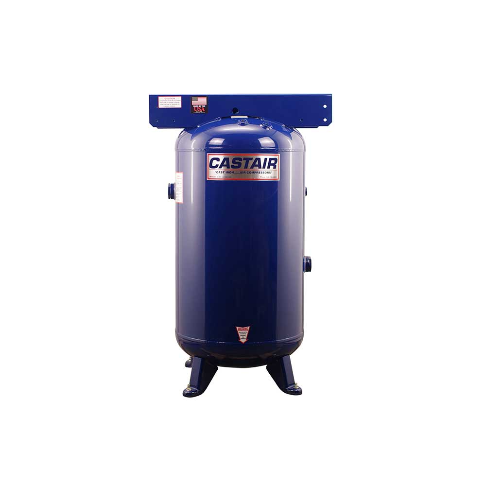 CASTAIR | 80 Gal. Vertical Air Tank 2-Stage Compressor Tank w/ Top Plate- 200 PSI Max