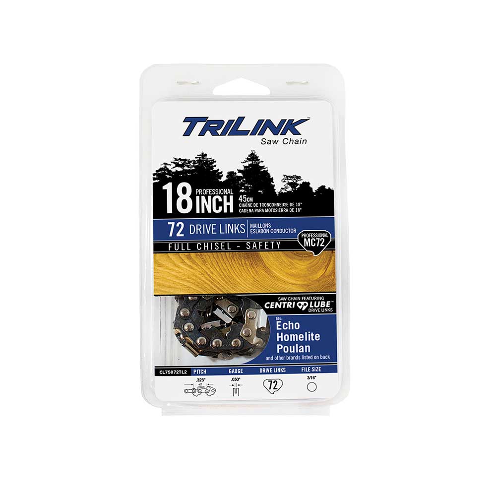 TriLink | Saw Chain | 18 In. | 72 DL | .325 In. | .050 In. | Chisel Reduced Kickback