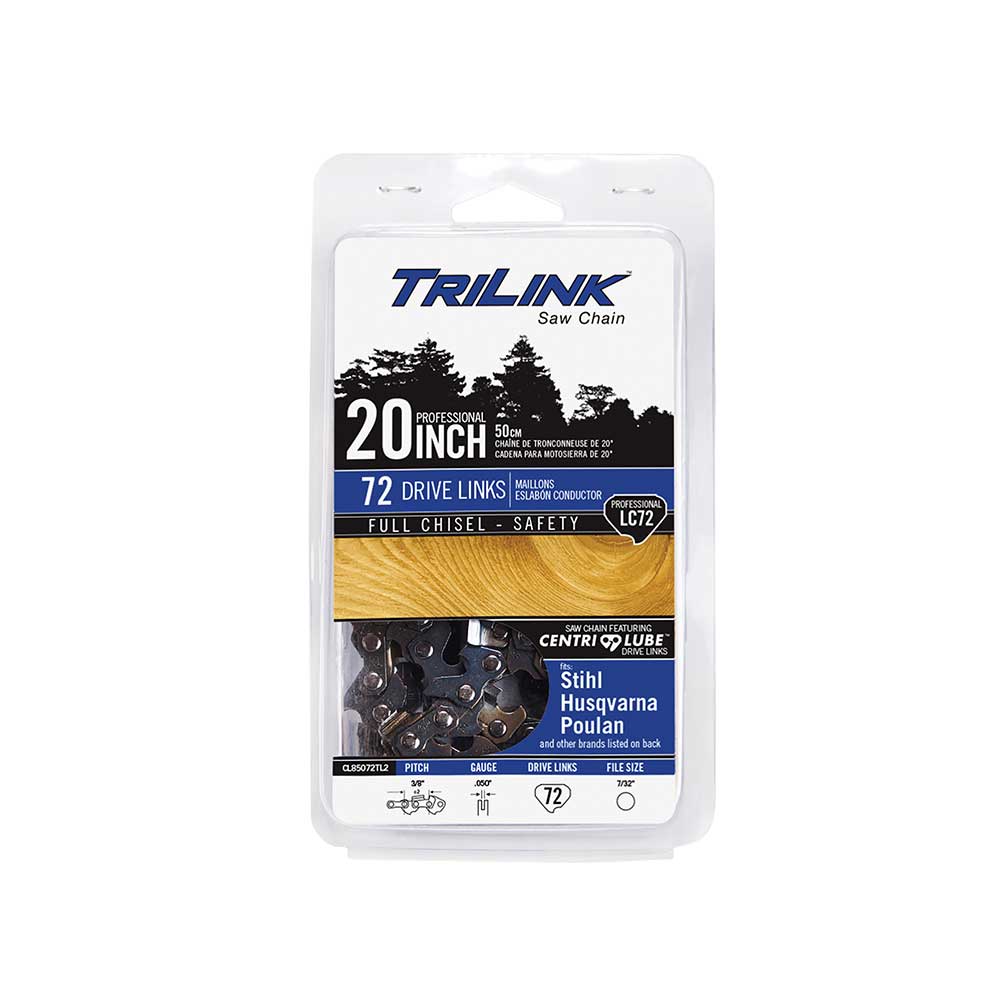 TriLink | Saw Chain | 20 In. | 72 DL | 3/8 In. | .050 In. | Chisel Reduced Kickback