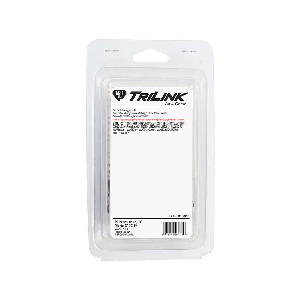 TriLink | Saw Chain | 20 In. | 81 DL | .325 In. | .063 In. | Semi-Chisel Reduced Kickback