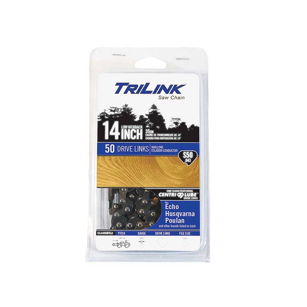 TriLink | Saw Chain | 14 In. | 50 DL | 3/8 In. LP | .043 In. | Semi-Chisel Reduced Kickback