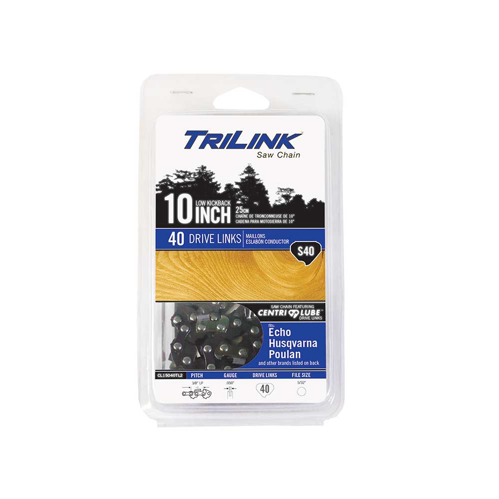 TriLink | Saw Chain | 10 In. | 40 DL | 3/8 In. LP | .050 In. | Semi-Chisel Reduced Kickback
