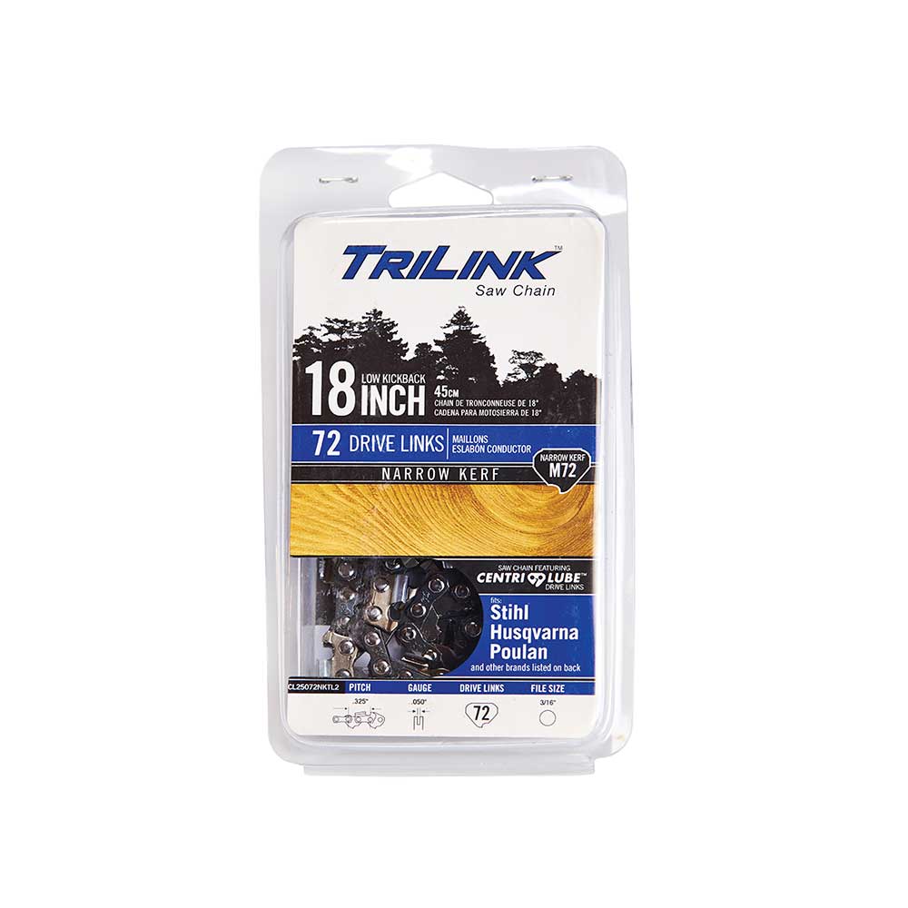 TriLink | Saw Chain | 18 In. | 72 DL | .325 In. | .050 In. | Semi-Chisel Standard Narrow Kerf