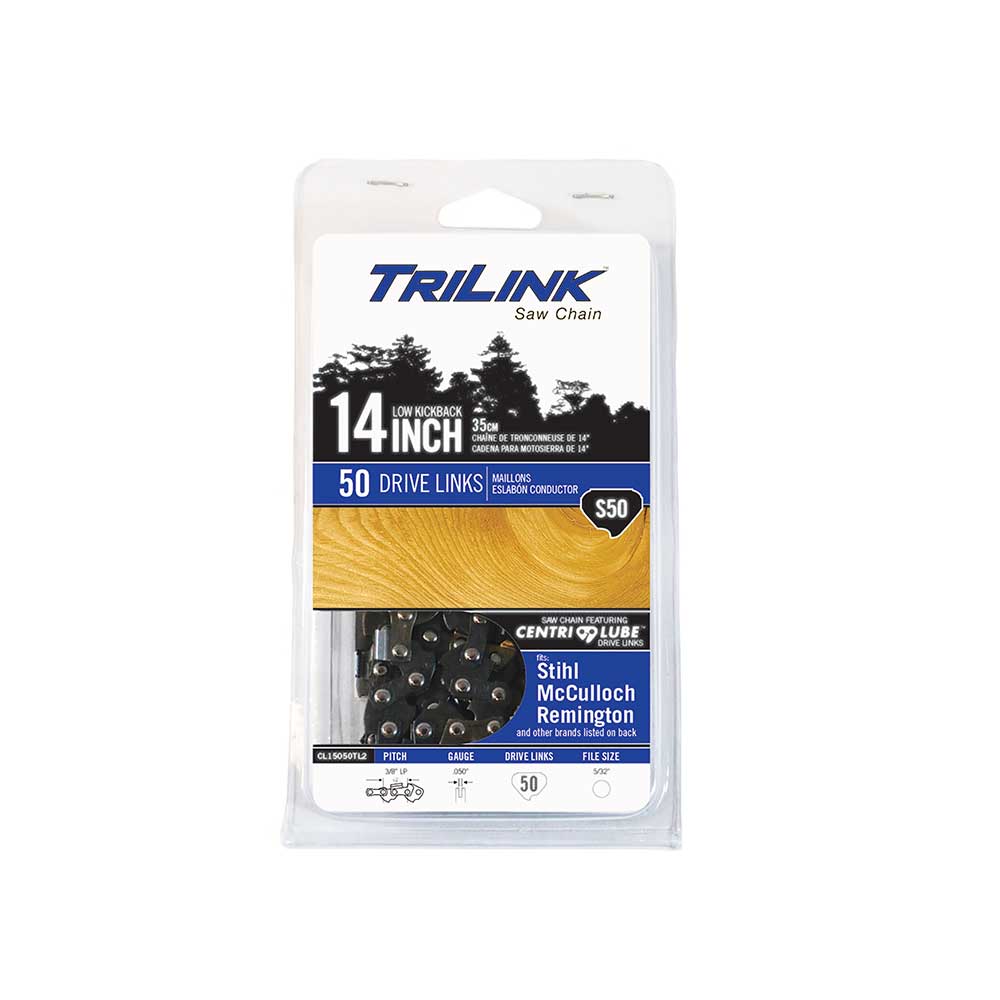 TriLink | Saw Chain | 14 In. | 50 DL | 3/8 In. LP | .050 In. | Semi-Chisel Reduced Kickback