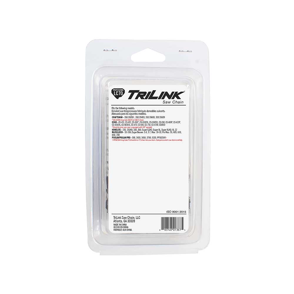 TriLink | Saw Chain | 20 In. | 70 DL | 3/8 In. | .050 In. | Chisel Reduced Kickback