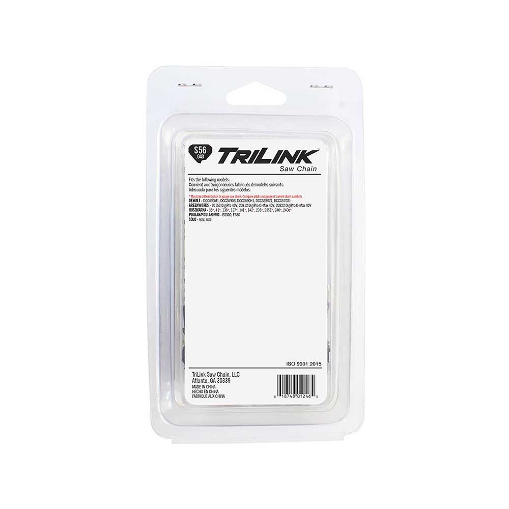 TriLink | Saw Chain | 16 In. | 56 DL | 3/8 In. LP | .043 In. | Semi-Chisel Reduced Kickback