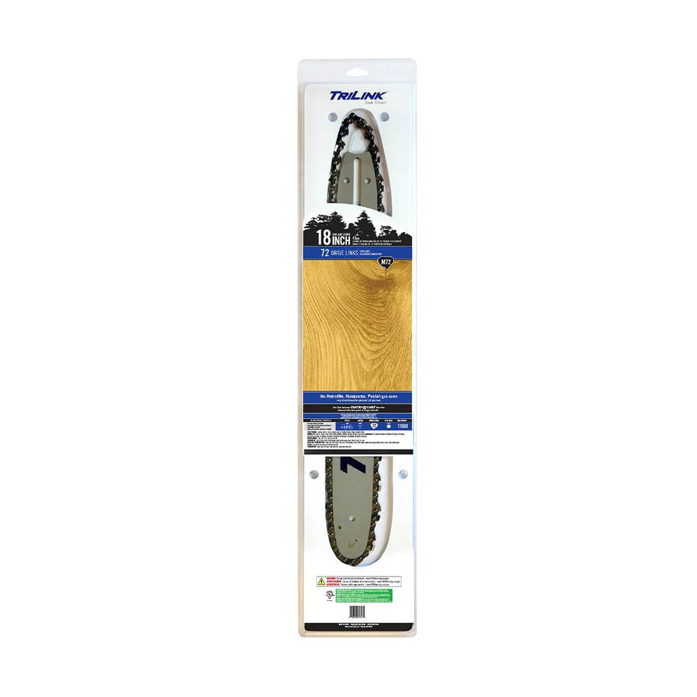 TriLink | 18 In. Bar and Chain Combo | 72 DL | .325 In. | .050 In. | Semi-Chisel Reduced Kickback