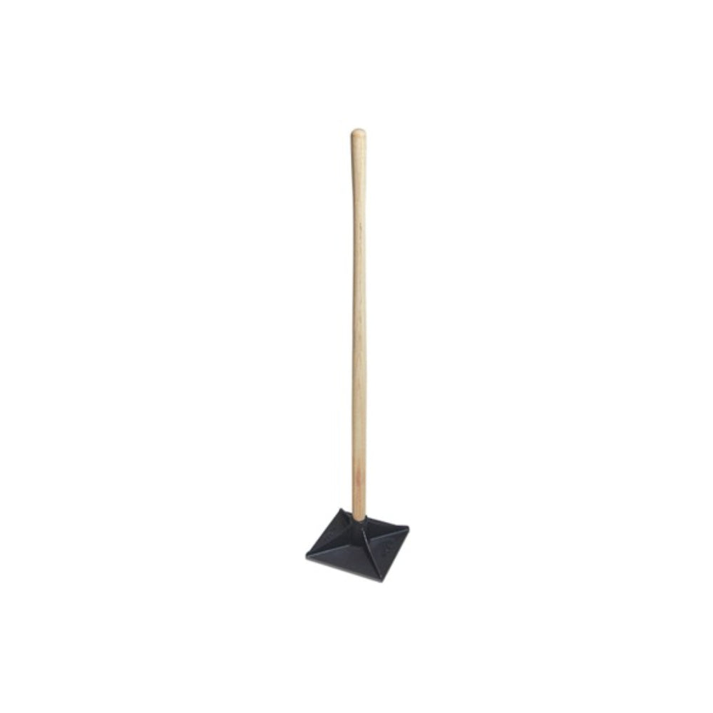BT Cast Iron Hand Tamper | 10 In. X 10 In. | Wooden Handle