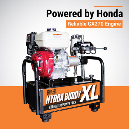 BravePro Hydra Buddy | Hydraulic Power Pack | 1,500 PSI | 7 GPM | Recoil Start | Honda GX270