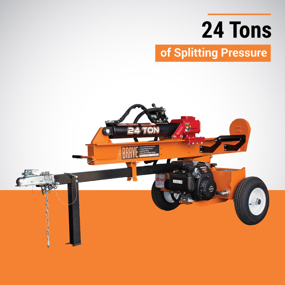 Brave Log Splitter | 24-Ton | Honda GC160