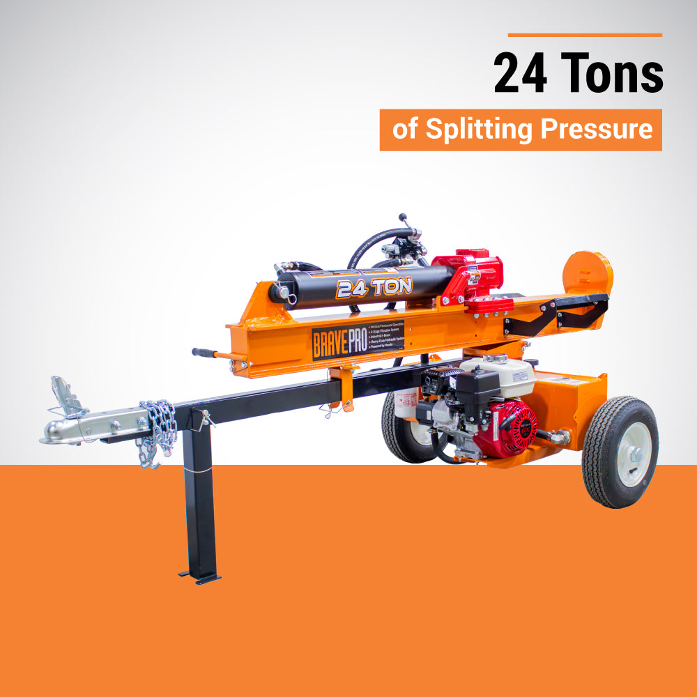 BravePro Log Splitter | 24-Ton | Honda GX160