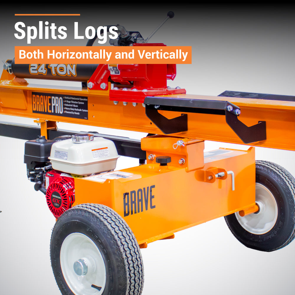 BravePro Log Splitter | 24-Ton | Honda GX160