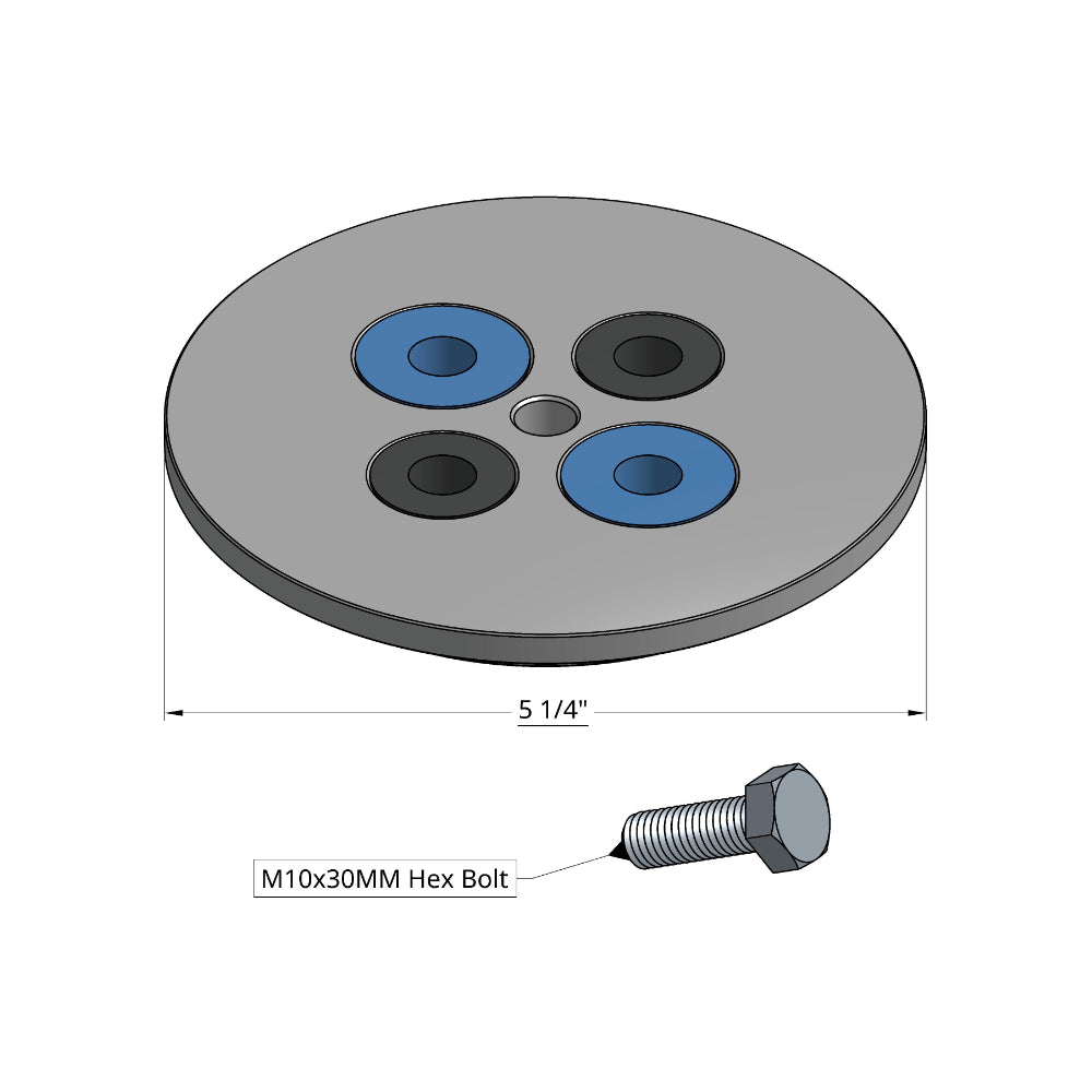 WerkMaster | 5 1/4 In. Ultra Flex Steel Pad Driver, Recessed Grommets  (Raider Xl5)