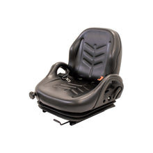 Uni Pro 55 Forklift Seat With Suspension | Black Vinyl | Orange Seatbelt