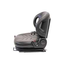 Uni Pro 57 Forklift Seat With Suspension | Black Vinyl | Orange Seatbelt