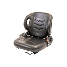 Uni Pro 58 Forklift Seat | Black Vinyl | Orange Seatbelt