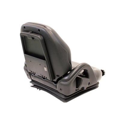 Uni Pro 55 Forklift Seat With Suspension | Black Vinyl | Orange Seatbelt