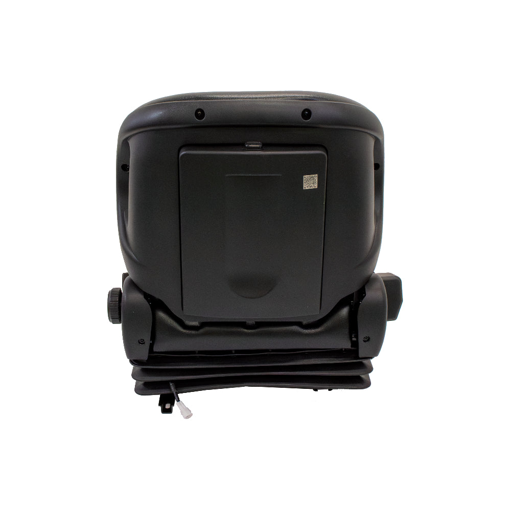Uni Pro 57 Forklift Seat With Suspension | Black Vinyl | Orange Seatbelt