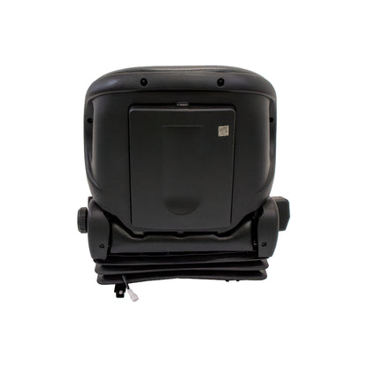 Uni Pro 57 Forklift Seat With Suspension | Black Vinyl | Orange Seatbelt