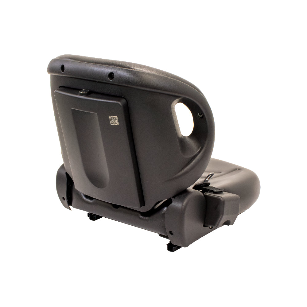 Uni Pro 58 Forklift Seat | Black Vinyl | Orange Seatbelt