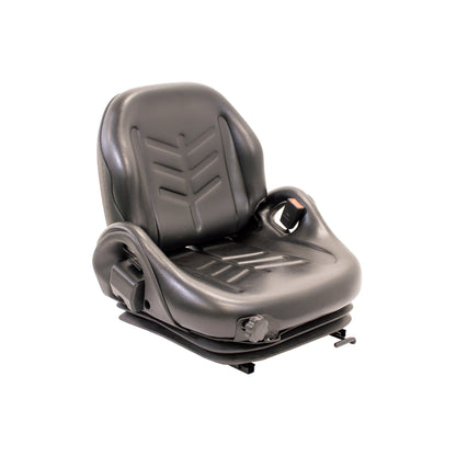Uni Pro 55 Forklift Seat With Suspension | Black Vinyl | Orange Seatbelt