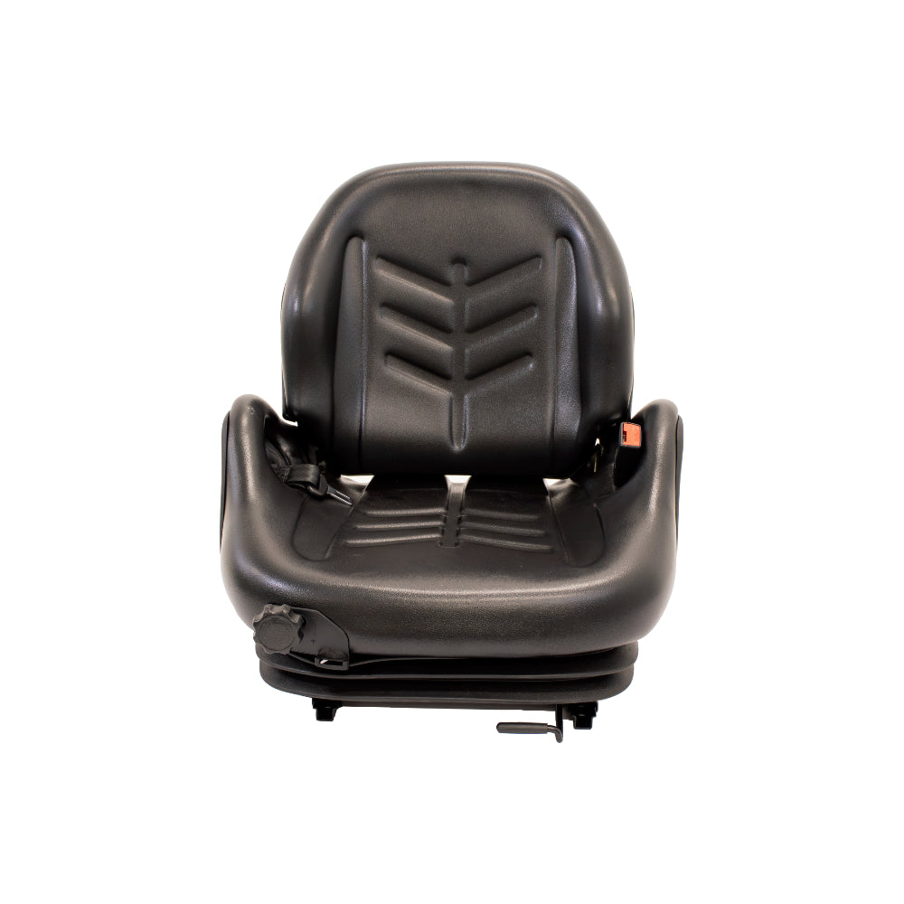 Uni Pro 55 Forklift Seat With Suspension | Black Vinyl | Orange Seatbelt