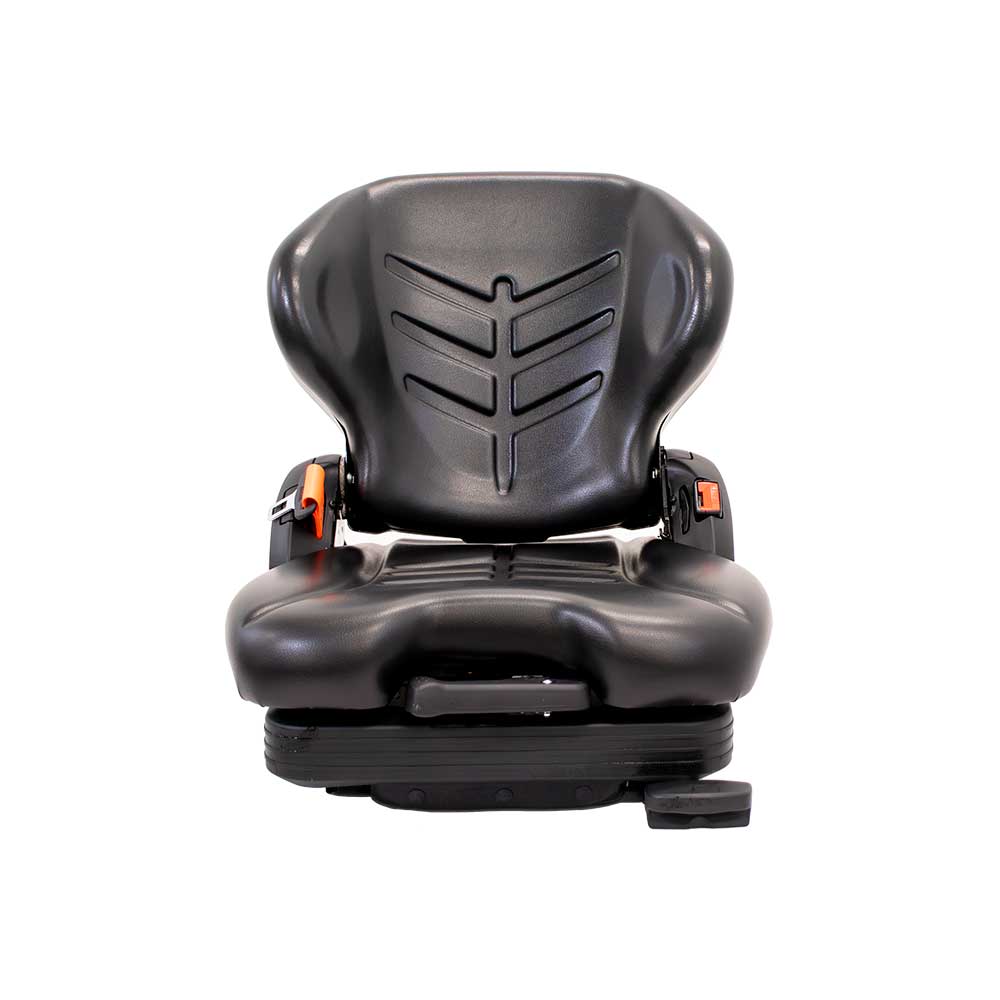 Uni Pro 437 Forklift Seat With Suspension | Black Vinyl | Orange Seatbelt