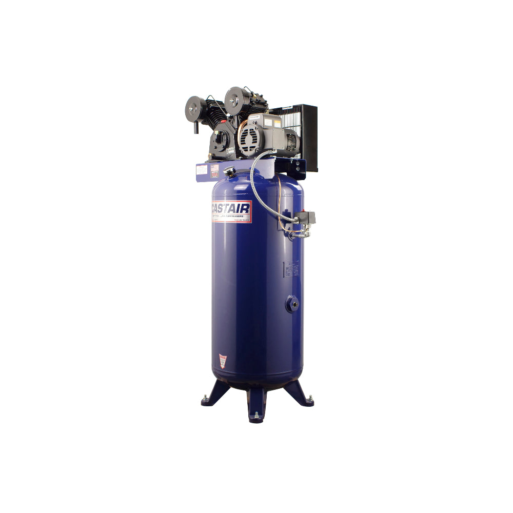 CASTAIR Compressor | Commercial Series | 60-Gal. Vertical | 5HP 1-Phase 230V | 18.3CFM @ 100PSI