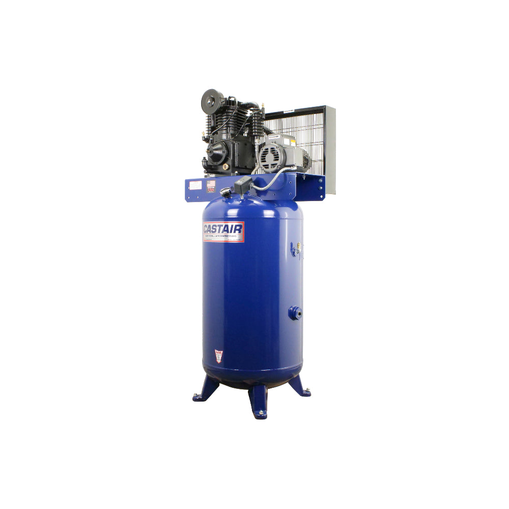 CASTAIR Compressor | Commercial Series | 80 Gal. Vertical | 5HP 1-Phase 230V | 18.1 CFM @100 PSI