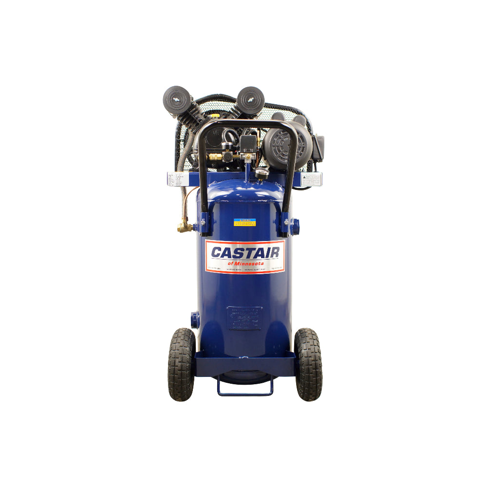 CASTAIR Compressor | Garage Series | 20 Gal. Vertical Portable | 2HP - 1 Phase 115V