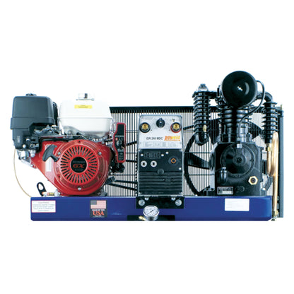CASTAIR Compressor/Gen./Weld.| Industrial Series | 30 Gal. Horiz. | GX390 |19.7cfm @175psi | 5000 w