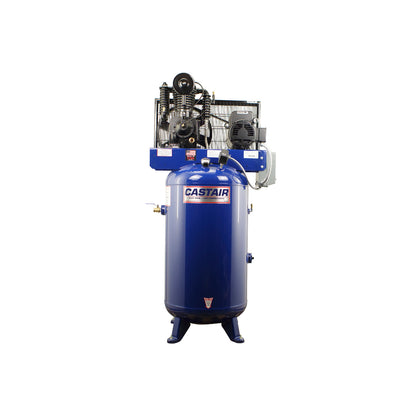 CASTAIR Compressor | Industrial Series | 80 Gal. Vertical | 5HP 1-Phase 230V | 17.5 CFM@ 175 PSI