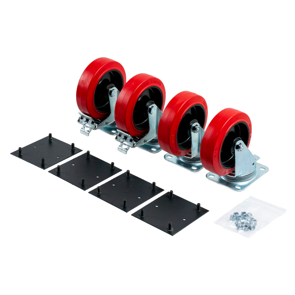 Armorgard | 6 In. HD Casters 2 SwivelBrake, 2 Swivel, Hardware Kit | CASHD2