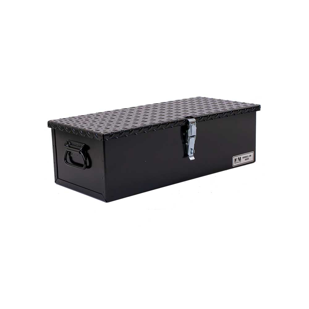 K&M Mfg #30 Toolbox | 23-In. x 10-In. x 7-In. | Black Powder Coat