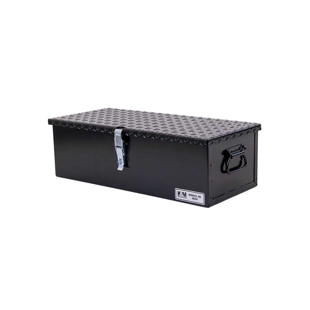 K&M Mfg #30 Toolbox | 23-In. x 10-In. x 7-In. | Black Powder Coat