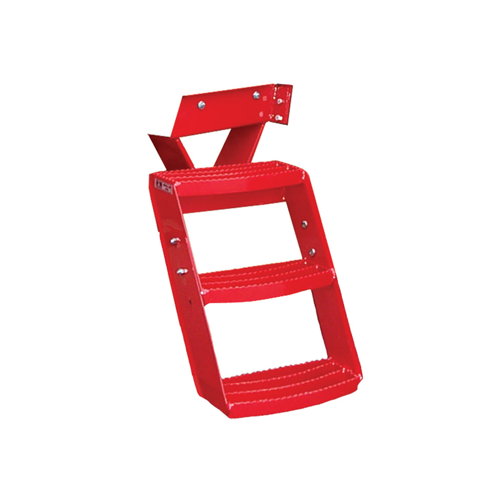 K&M Mfg Step Kit for International Harvester 86 Series Tractors | 3-Step Unit | LH | Red