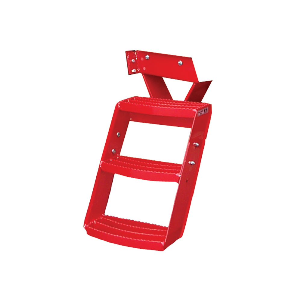 K&M Mfg Step Kit for International Harvester 86 Series Tractors | 3-Step Unit | Right-Hand | Red