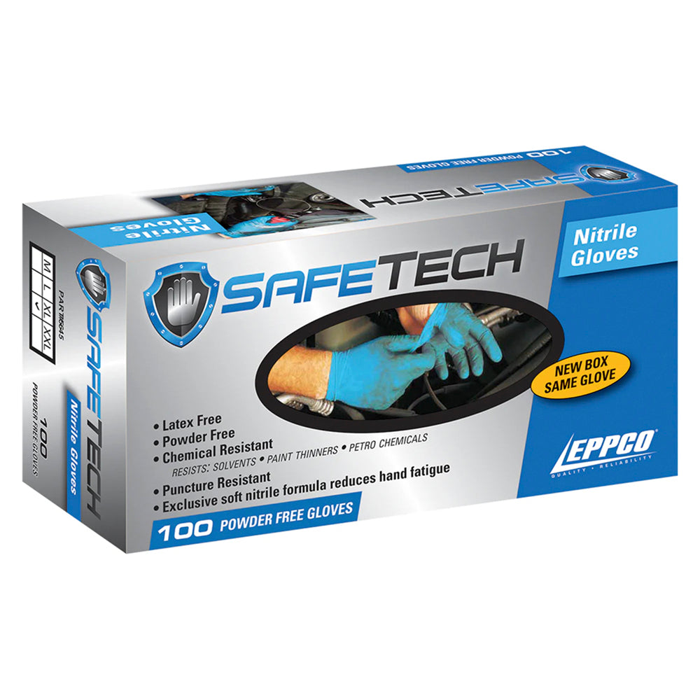 Safe Tech Nitrile Glove | Blue | 4 Mil | XL | Box of 100