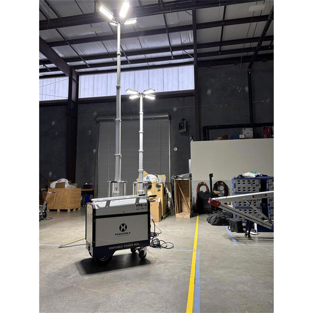 Makinex | Sierra Light Tower | 16.5 Ft | 112,000 Lumens