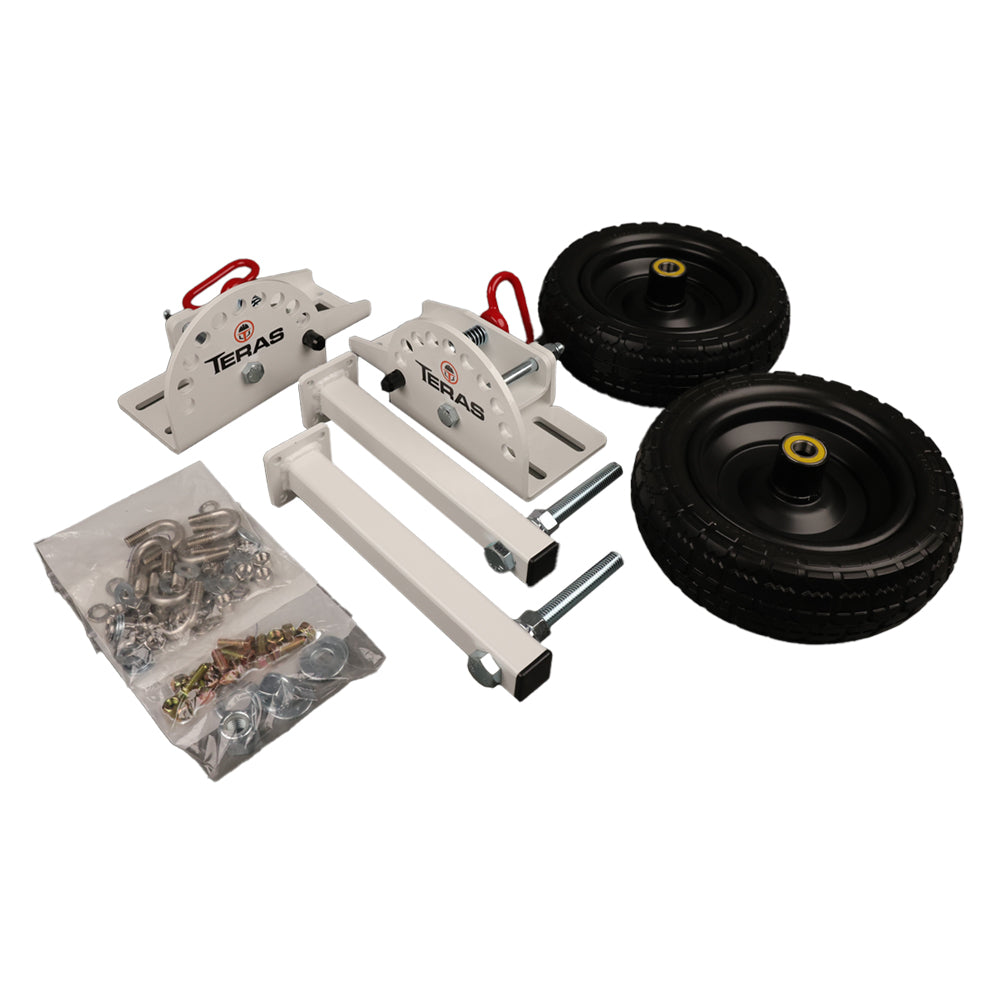 Teras | Landing Gear 48 In. Universal Trowel Wheel Kit | 10 In. Flat-Free Tires | TMC01