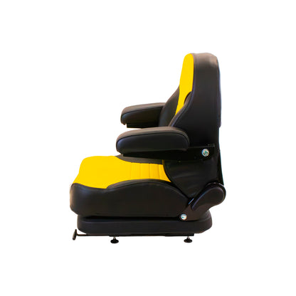 Uni Pro | Low Profile Seat and Mechanical Suspension | Armrests | Black/Yellow Vinyl | GWG311577