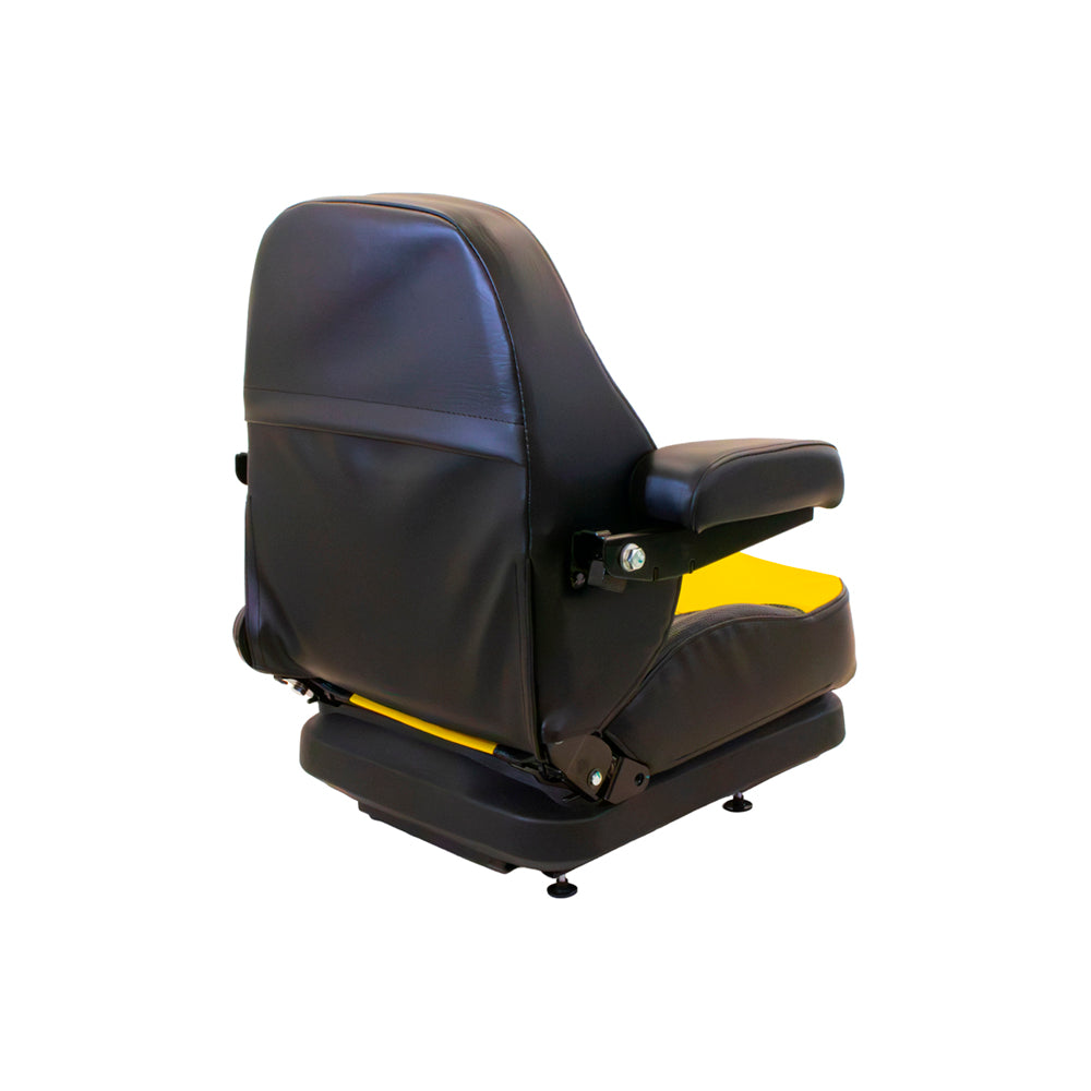 Uni Pro | Low Profile Seat and Mechanical Suspension | Armrests | Black/Yellow Vinyl | GWG311577