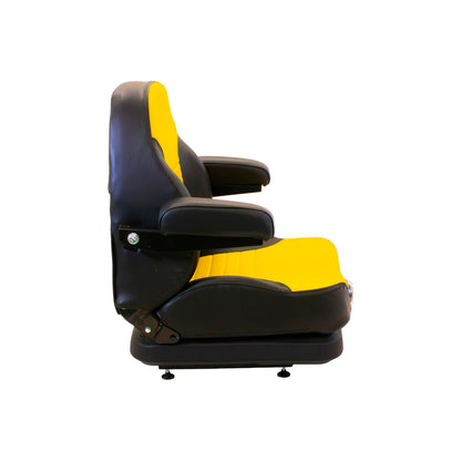 Uni Pro | Low Profile Seat and Mechanical Suspension | Armrests | Black/Yellow Vinyl | GWG311577