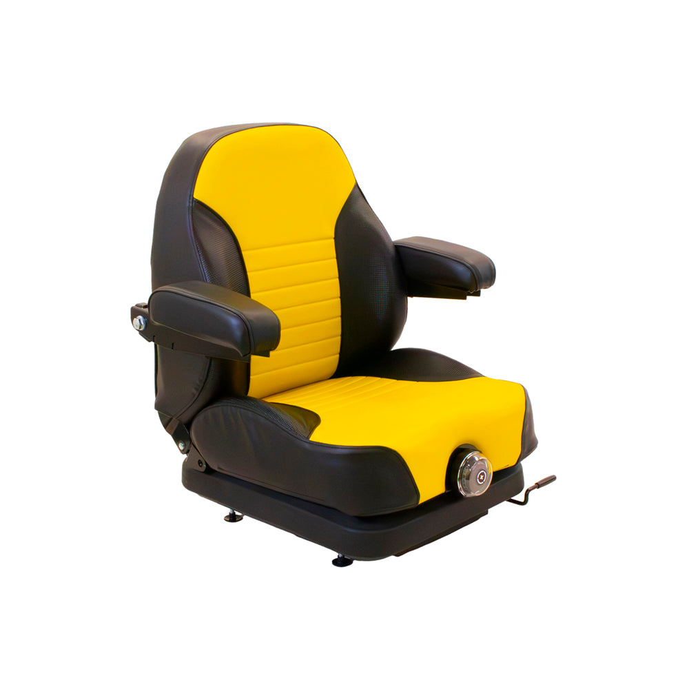 Uni Pro | Low Profile Seat and Mechanical Suspension | Armrests | Black/Yellow Vinyl | GWG311577