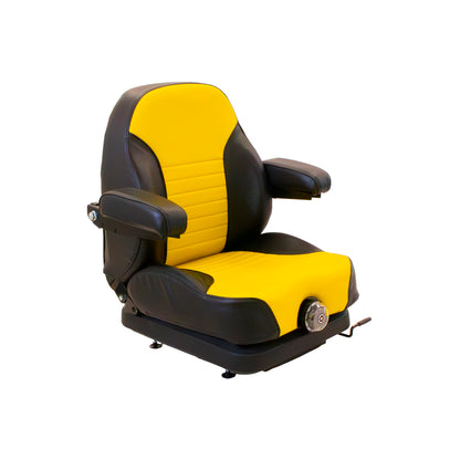 Uni Pro | Low Profile Seat and Mechanical Suspension | Armrests | Black/Yellow Vinyl | GWG311577