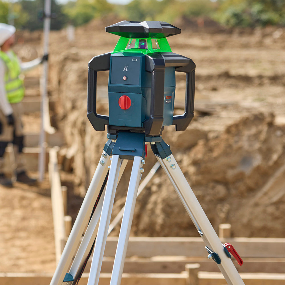 Bosch | MT Leveling Exterior | 18V Green-Beam Horizontal Rotary Laser Kit | GRL18V-31K